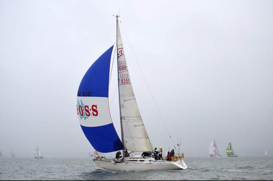 Sailing under spinnaker