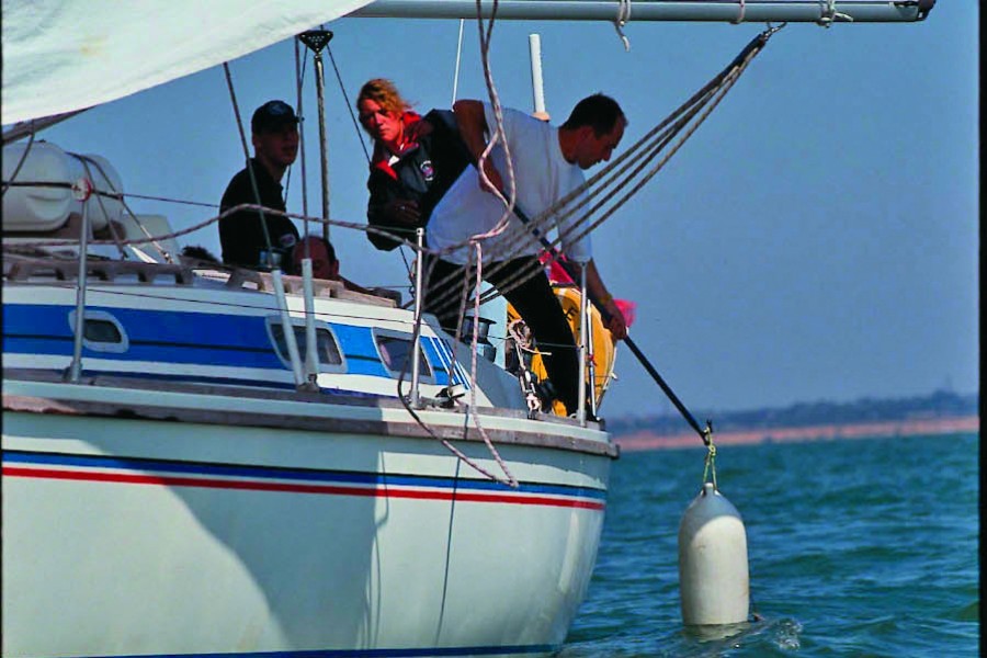 Man overboard practice on RYA Day Skipper course