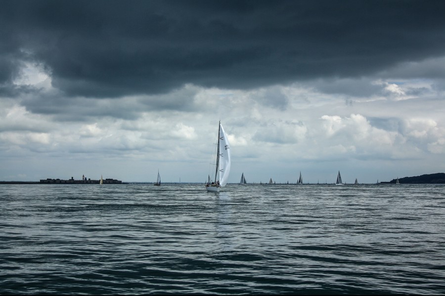 Sailing out of the Needles Channel