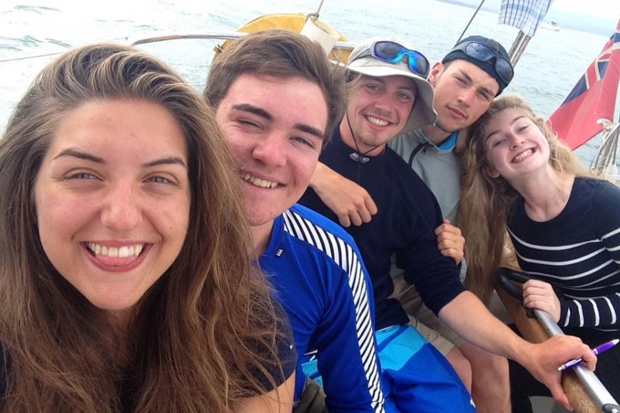 Having fun on a teenagers sailing course